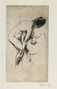 Estudio de figura femenina desnuda, 1886 de Paul Albert Besnard
